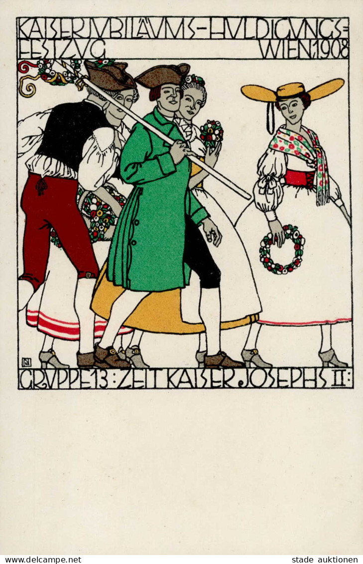 Wiener Werkstätte 173 Diveky, Josef Kaiserjubiläums-Huldigungs-Festzug Wien 1908 I-II - Wiener Werkstätten