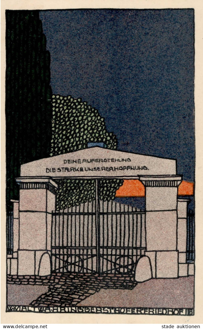 Wiener Werkstätte 26 Hoppe, Emil Alt Währing, Gersthofer Friedhof I-II - Wiener Werkstaetten