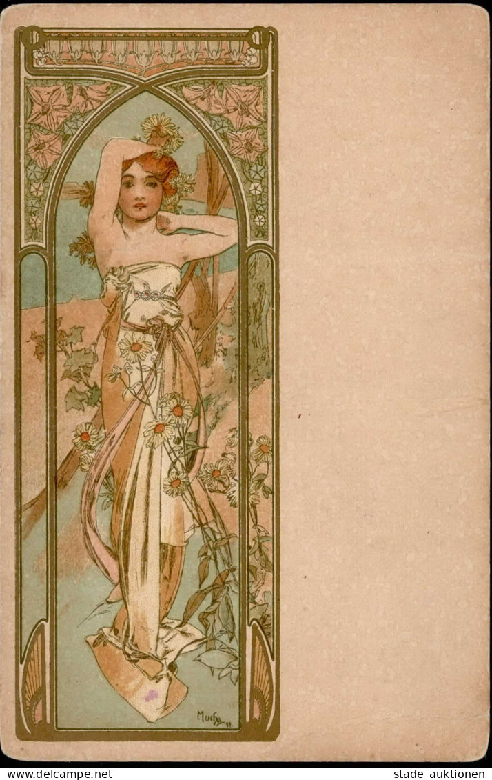 Mucha, Alfons Awakening Of Morning II (Bugspuren, Ecken Rund) - Mucha, Alphonse