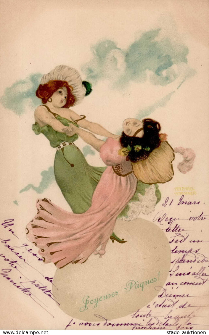 Kirchner, Raphael Ostern Joyeuses Pâques Frauen Tanzend Signiert 1903 I- Paques Femmes - Kirchner, Raphael