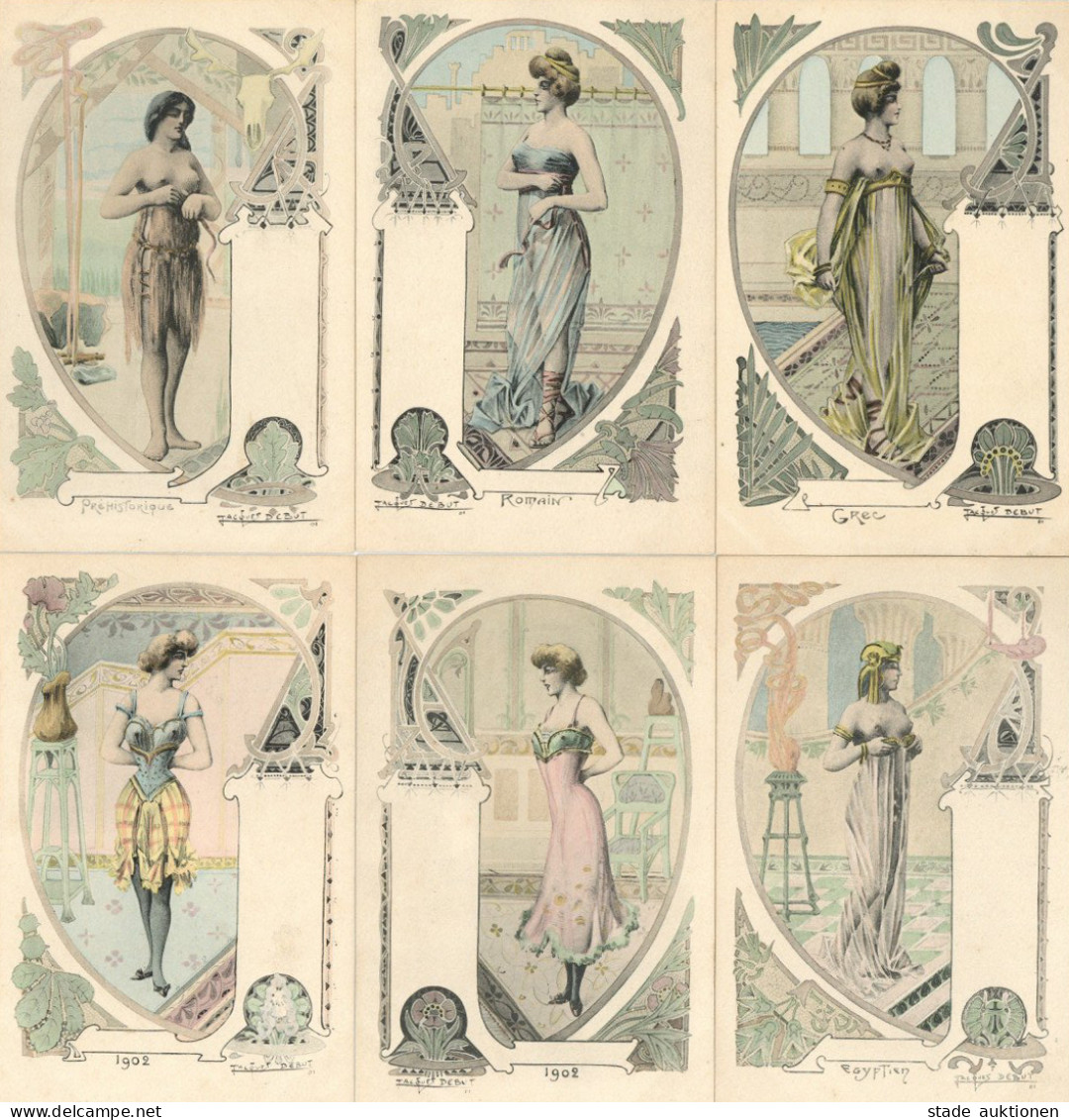 Jugendstil Jacques Debut 10 AK I- Art Nouveau - Non Classés