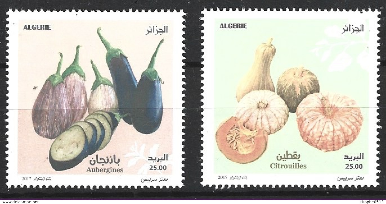 ALGERIE. N°1786 & N°1789 De 2017. Légumes. - Légumes