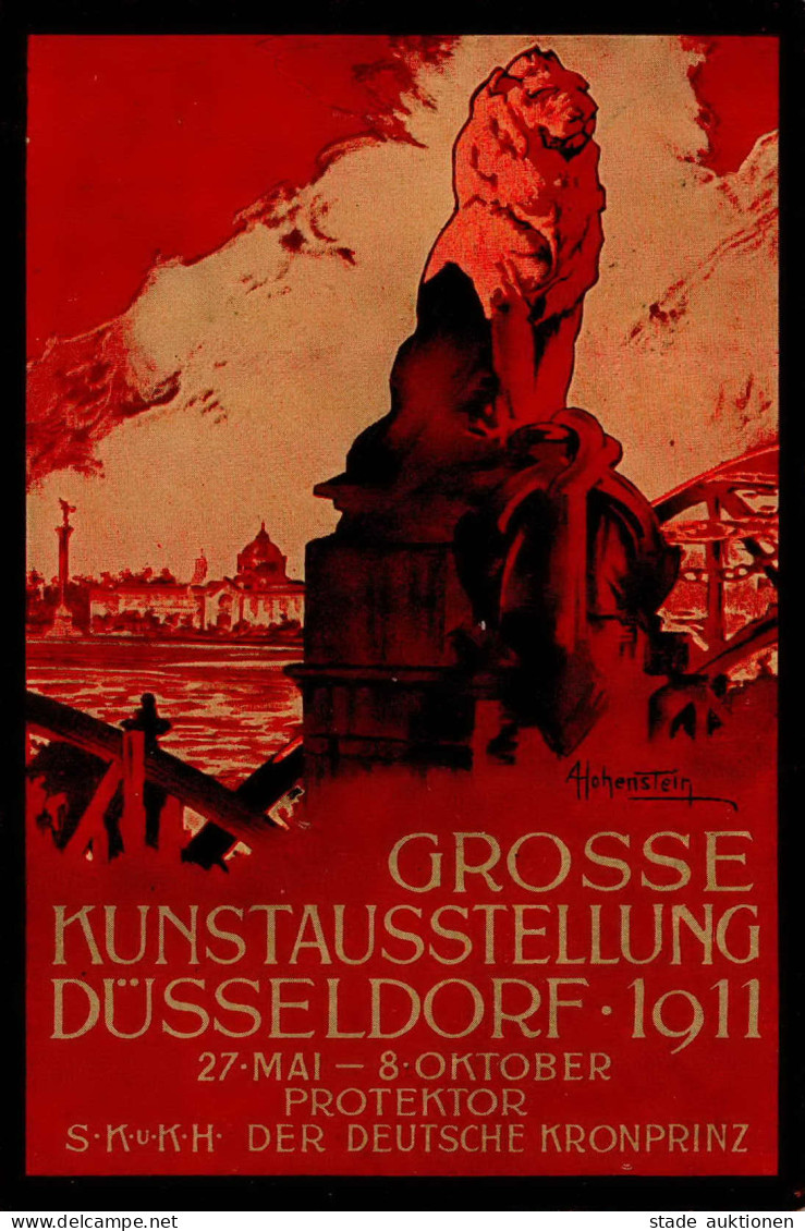 Kunstgeschichte Düsseldorf Große Ausstellung 1911 Sign. Hohenstein, A. BP Stempel I-II Expo - Non Classés