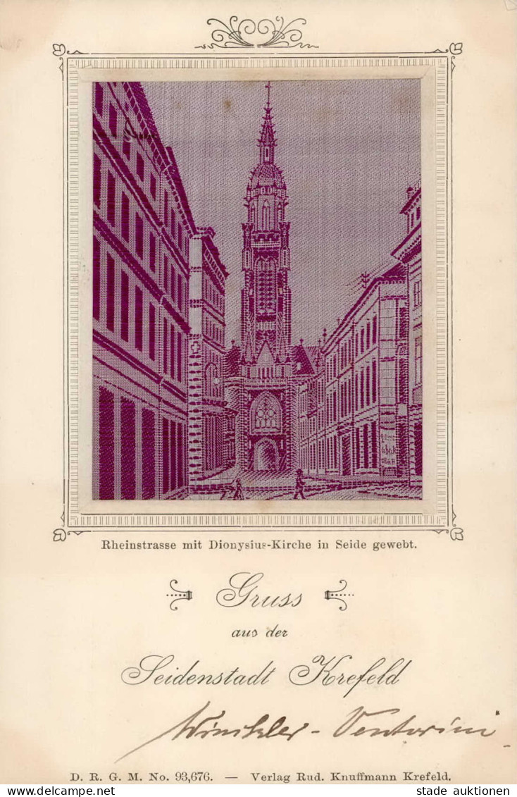 Seide Krefeld Rheinstraße 1898 I-II Soie - Sonstige & Ohne Zuordnung