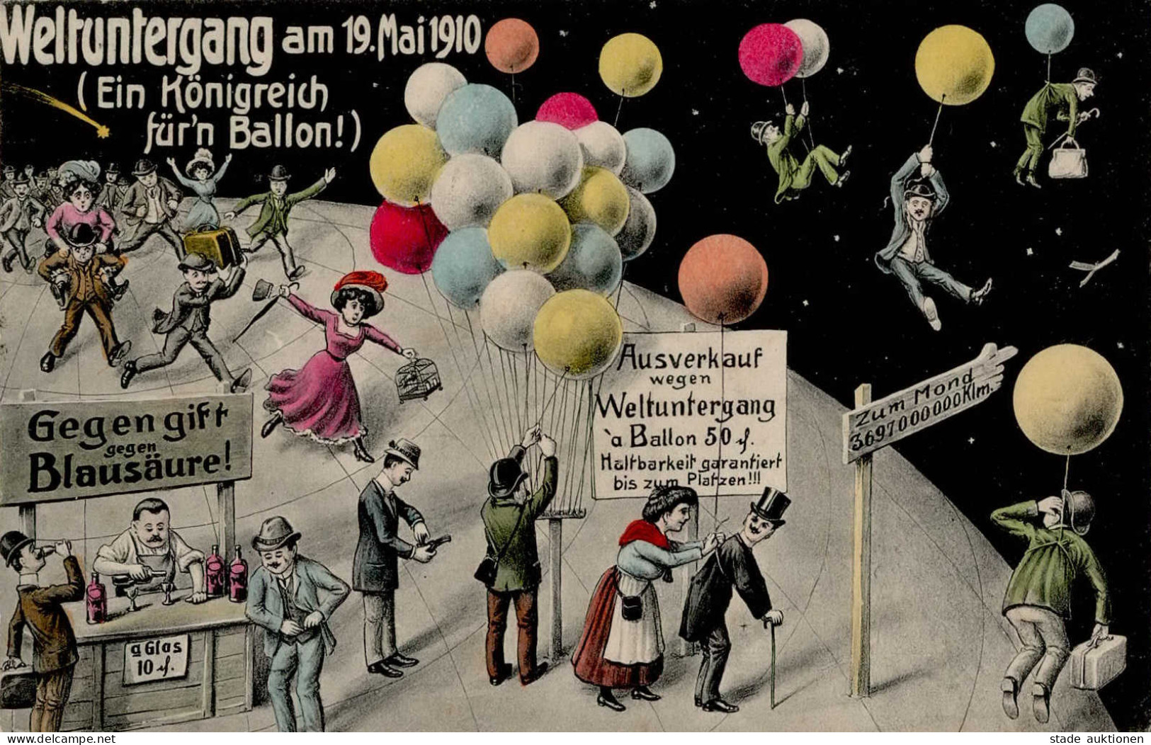 Weltuntergang Am 19.Mai 1910 Ein Königreich Für Einen Ballon I-II - Halt Gegen Das Licht/Durchscheink.