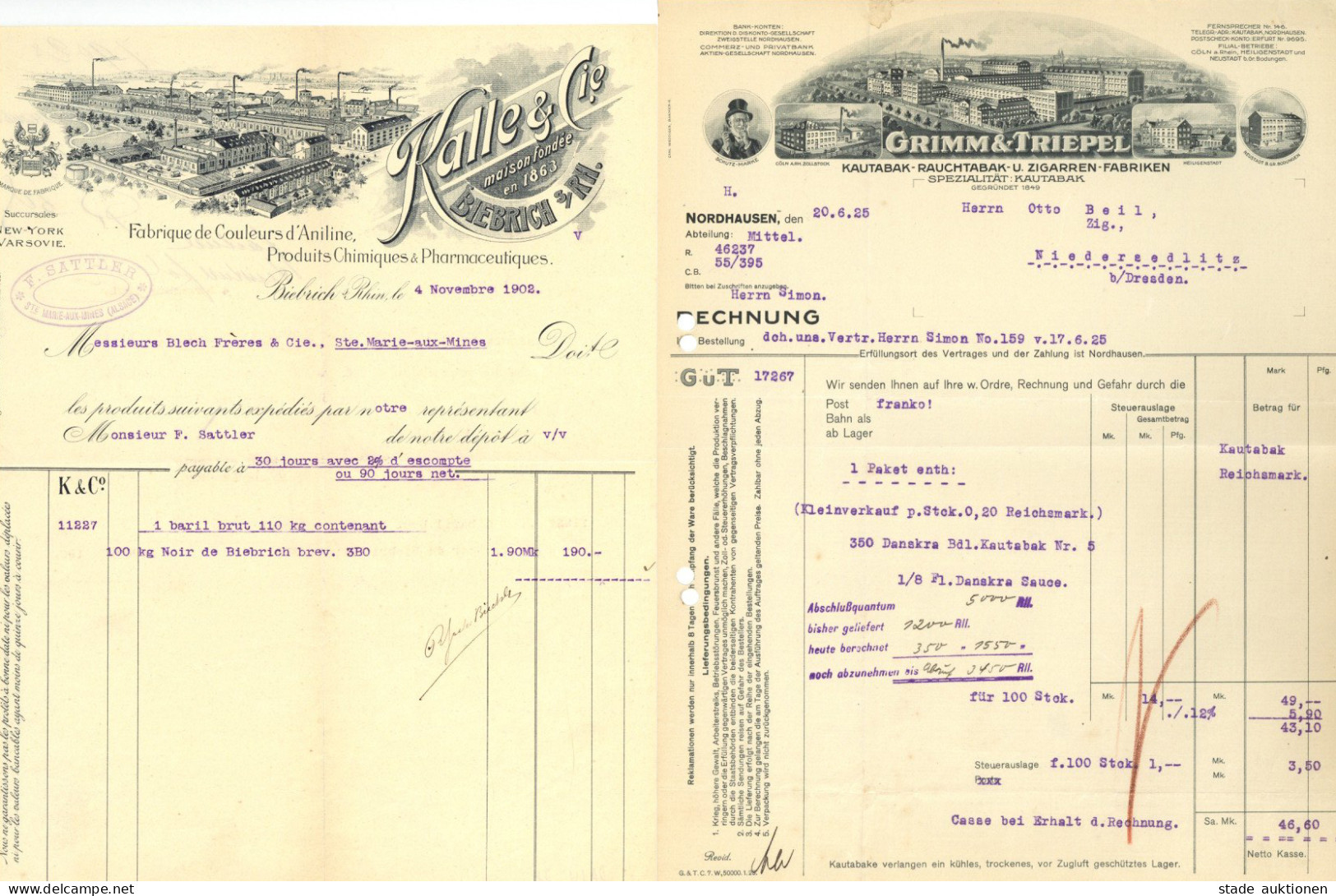 Firmenrechnung Mappe Mit Diversen Rechnungen Aus Ca. 1900-1929, Dabei 11 Stk. Mit Schöner Grafik - Non Classés