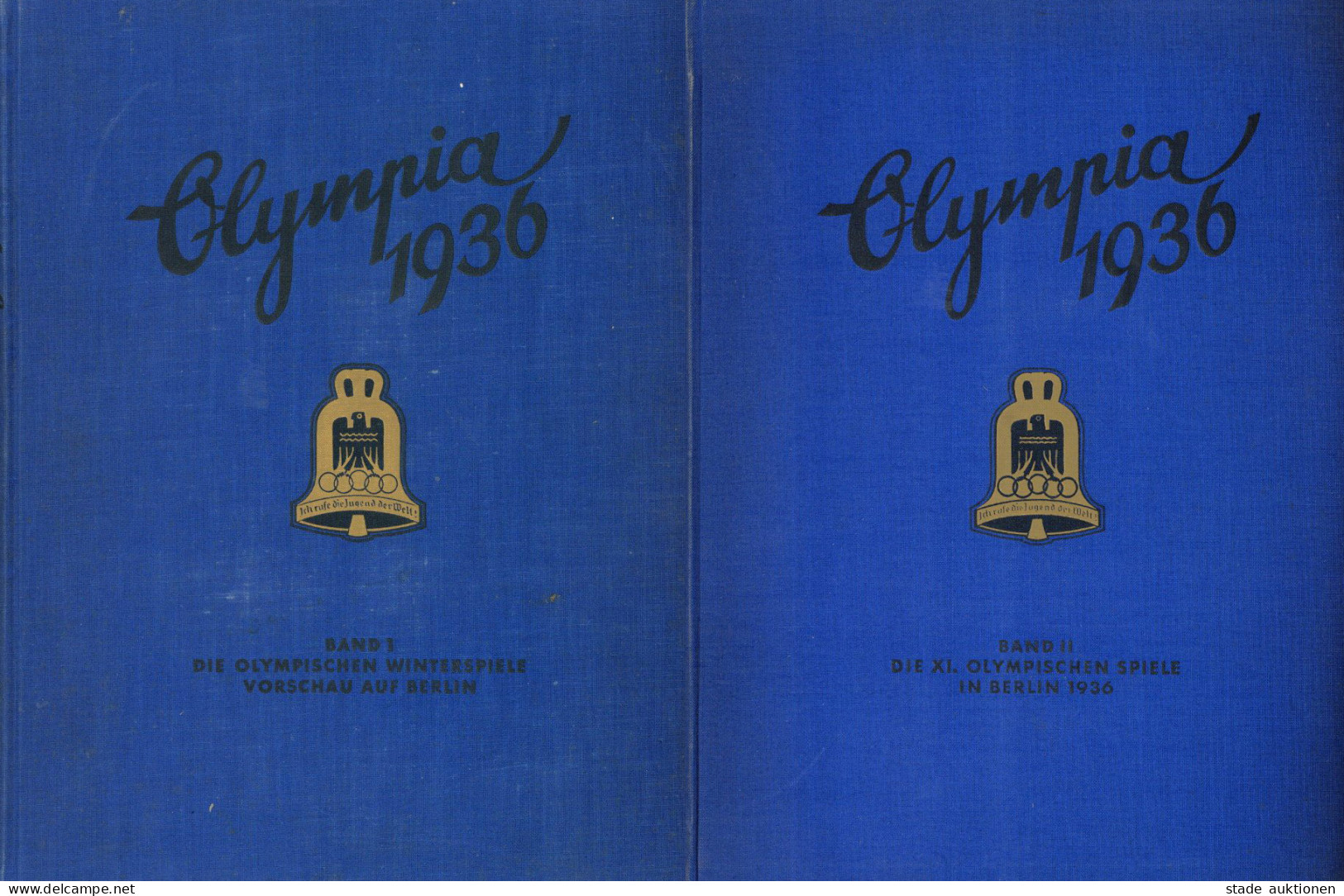 Sammelbild-Album 2 Bänder Olympia 1936 Hrsg. Cigaretten Bilderdienst Hamburg-Bahrenfeld 1936 Kompl. I-II - Ohne Zuordnung
