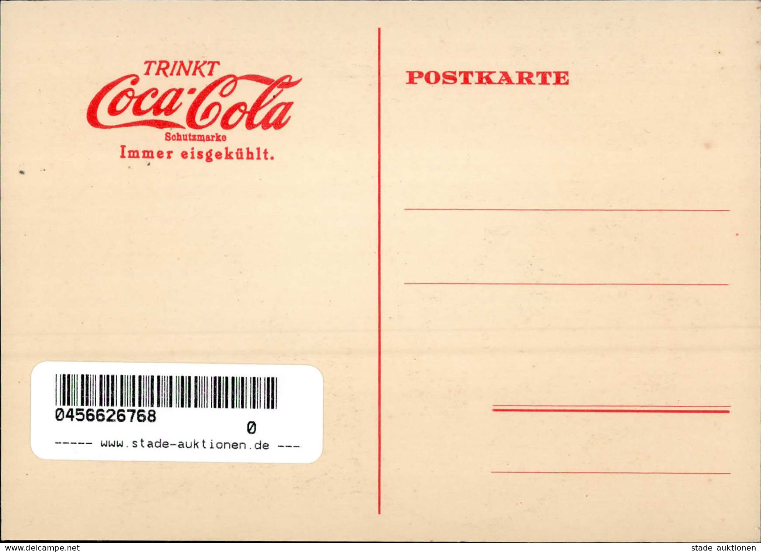 COCA-COLA - Werbekarte FASCHING I - Werbepostkarten