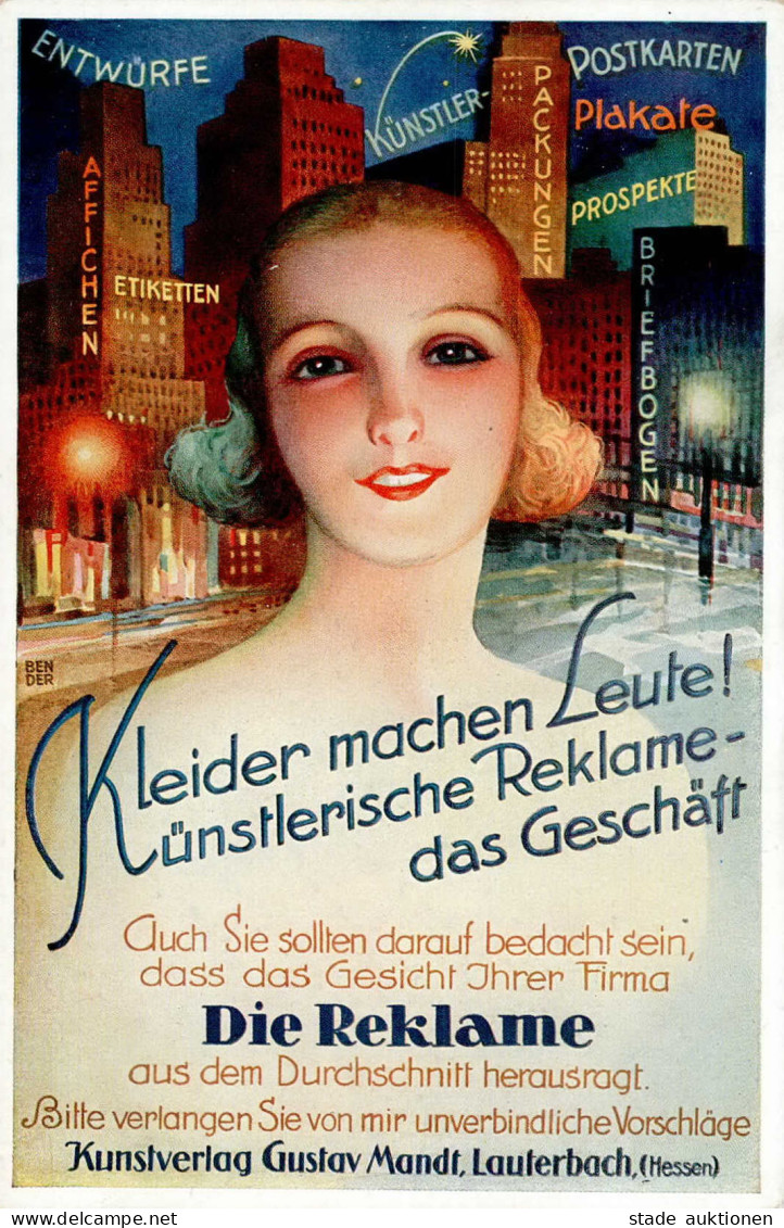 LAUTERBACH,Hessen - DIE REKLAME - POSTKARTEN-Werbe-Kunstverlag Gustav Mandt I - Advertising