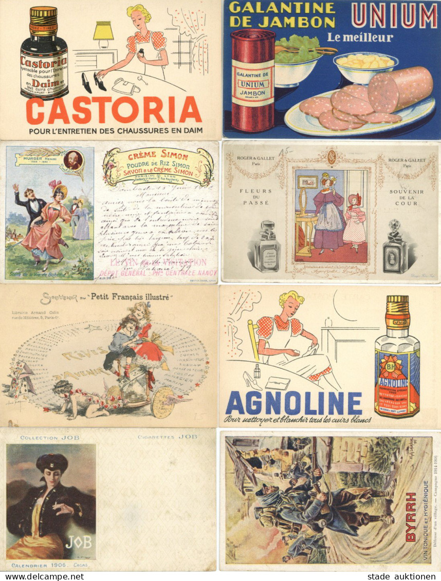 Werbung Lot Mit 23 Französischen Ansichtskarten In Unterschiedlicher Erhaltung Publicite - Werbepostkarten