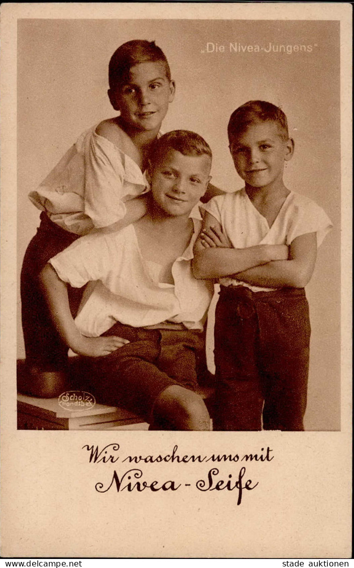 Werbung Nivea Seife Brüder Rolf-Robert, Peter Und Wilhelm Wiethüchter I-II (Ecken Abgestossen) Publicite - Werbepostkarten