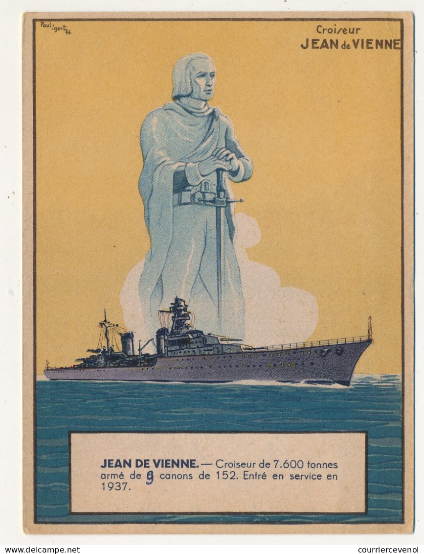 CPSM - Croiseur "JEAN-DE-VIENNE" - Guerra