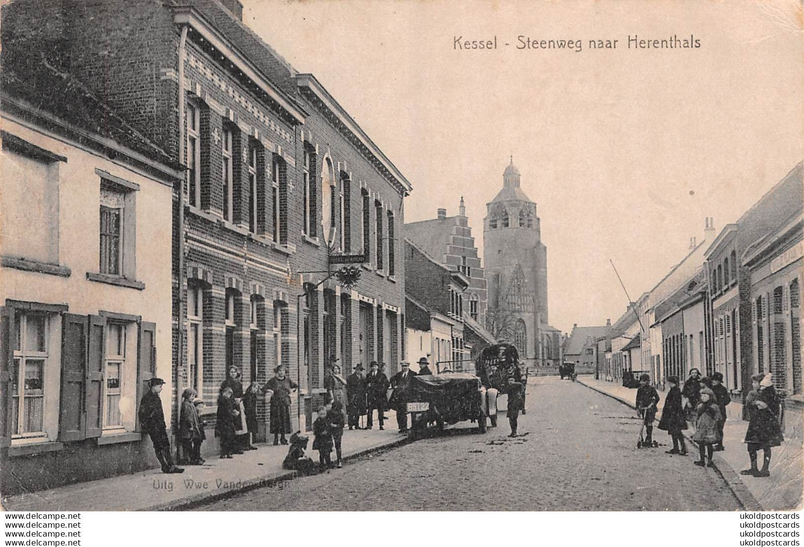 CPA -  Belgique,  KESSEL, Steenweg Naar Herenthals, 1925 - Nijlen
