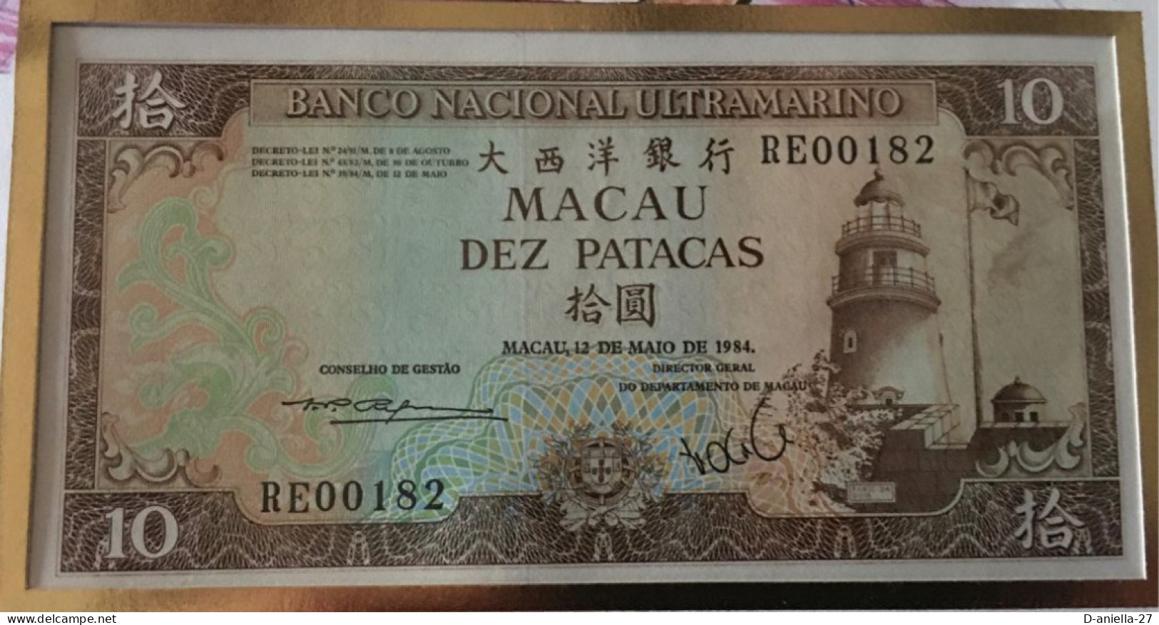 Macao, 10 Patacas 1984 Im Unc. Numisbrief, Selten! - Macao