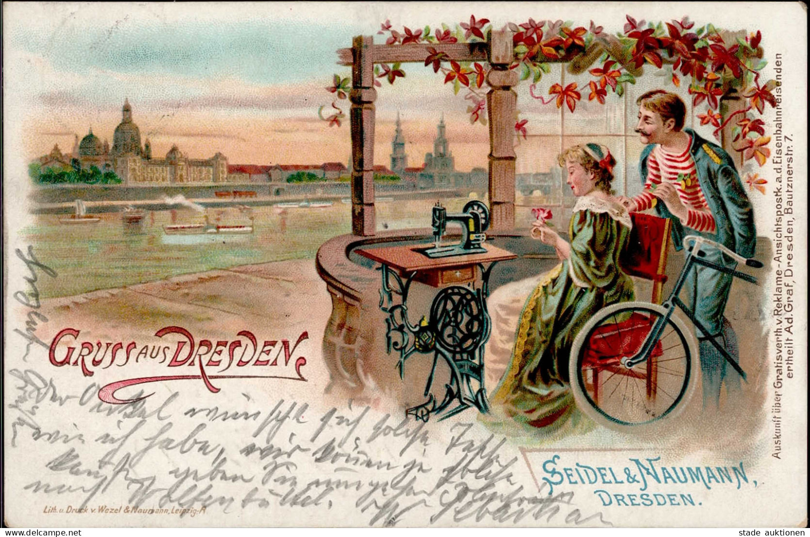 Werbung Dresden Seidel Und Naumann Litho 1897 I-II Publicite - Publicité
