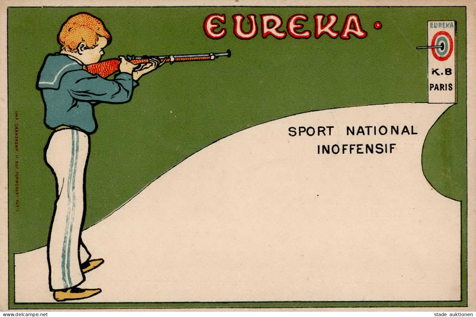 Werbung Eureka KB Paris Spielzeug-Gewehr I-II Jouet Publicite - Publicité