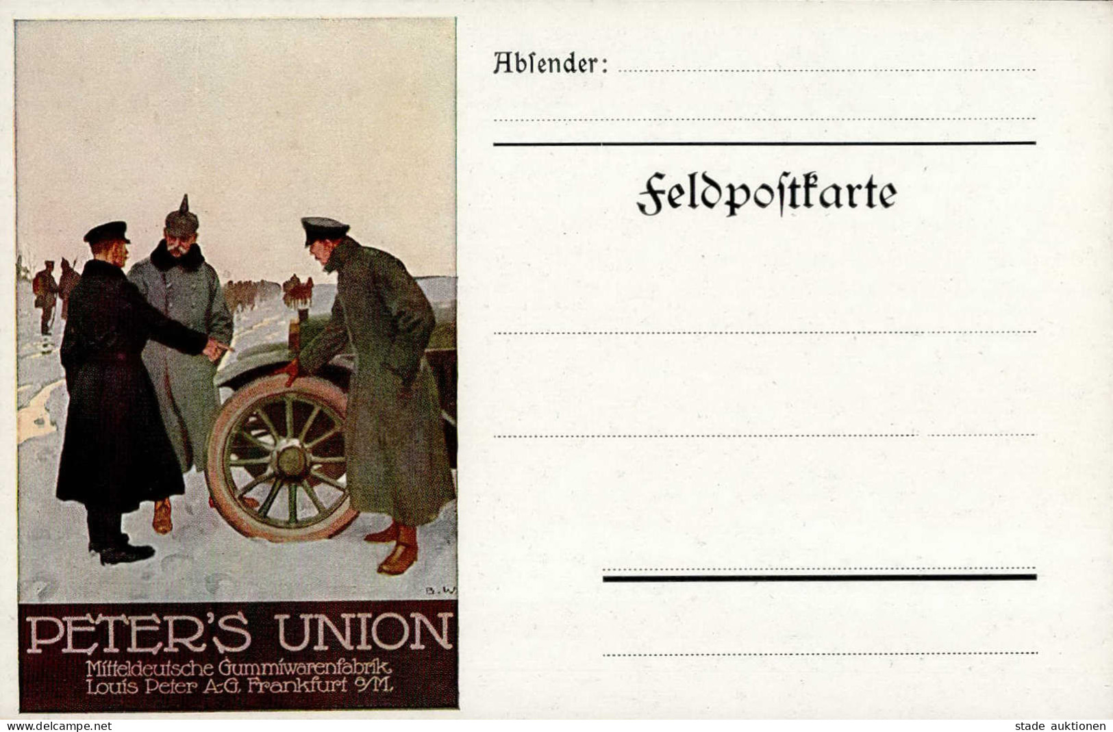Werbung Frankfurt Am Main Peters Union Gummiwarenfabrik I-II Publicite - Werbepostkarten
