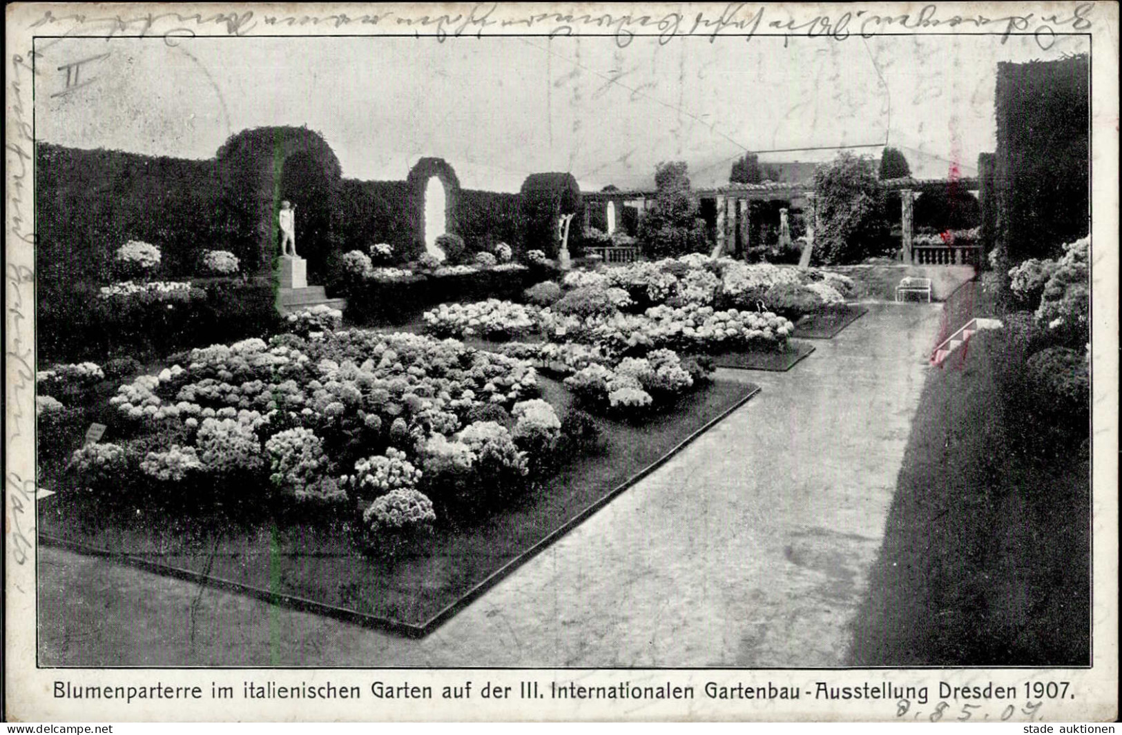 DRESDEN - S-o III.INTERNAT.GARTENBAU-AUSSTELLUNG DRESDEN Mai 8.5.1907 Auf Entspr. So-Karte I-II - Exposiciones