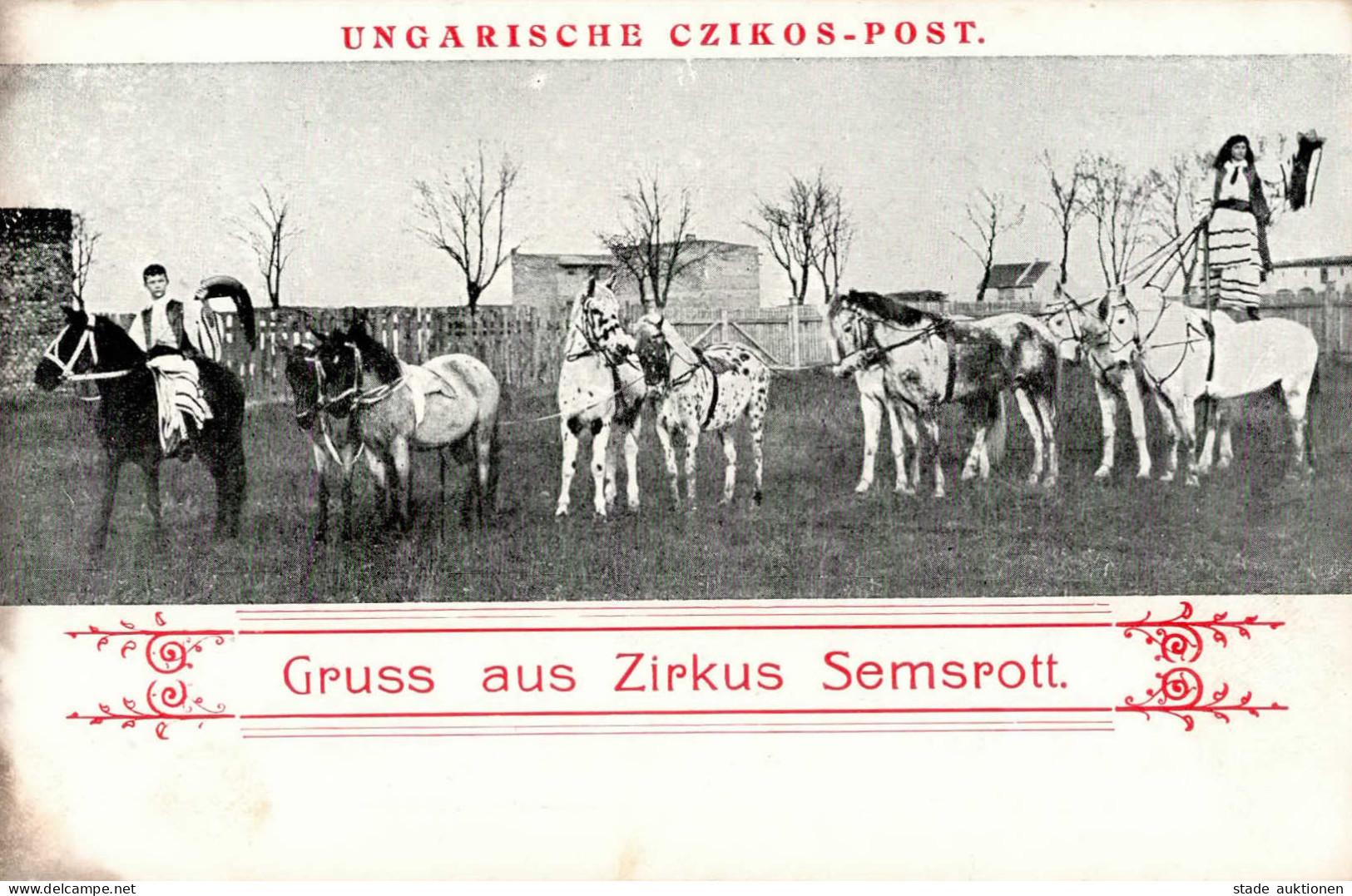 Zirkus Semsrott Ungarische Czikos-Post I-II - Circo