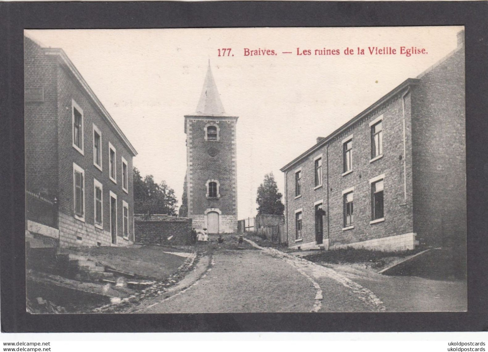 CPA -  Belgique,  BRAIVES,  Les Ruines De La Vieille église - Braives