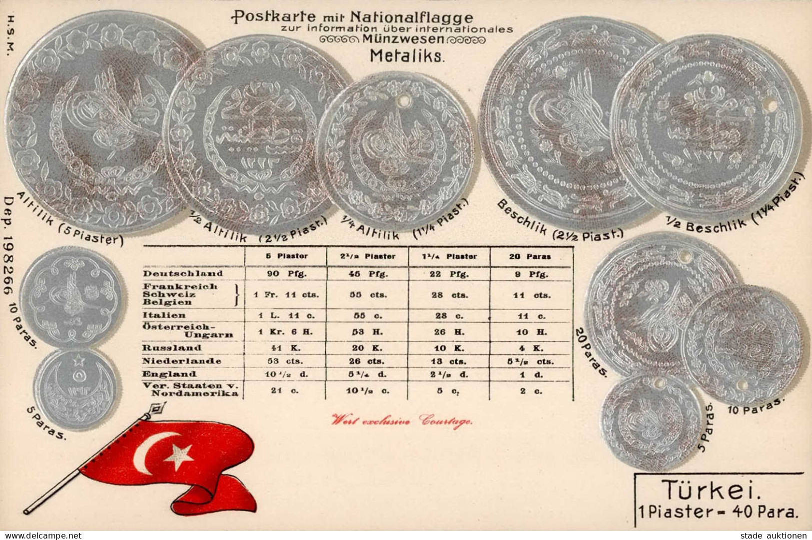Geld Auf AK Türkei Präge-AK I-II Argent - Altri & Non Classificati