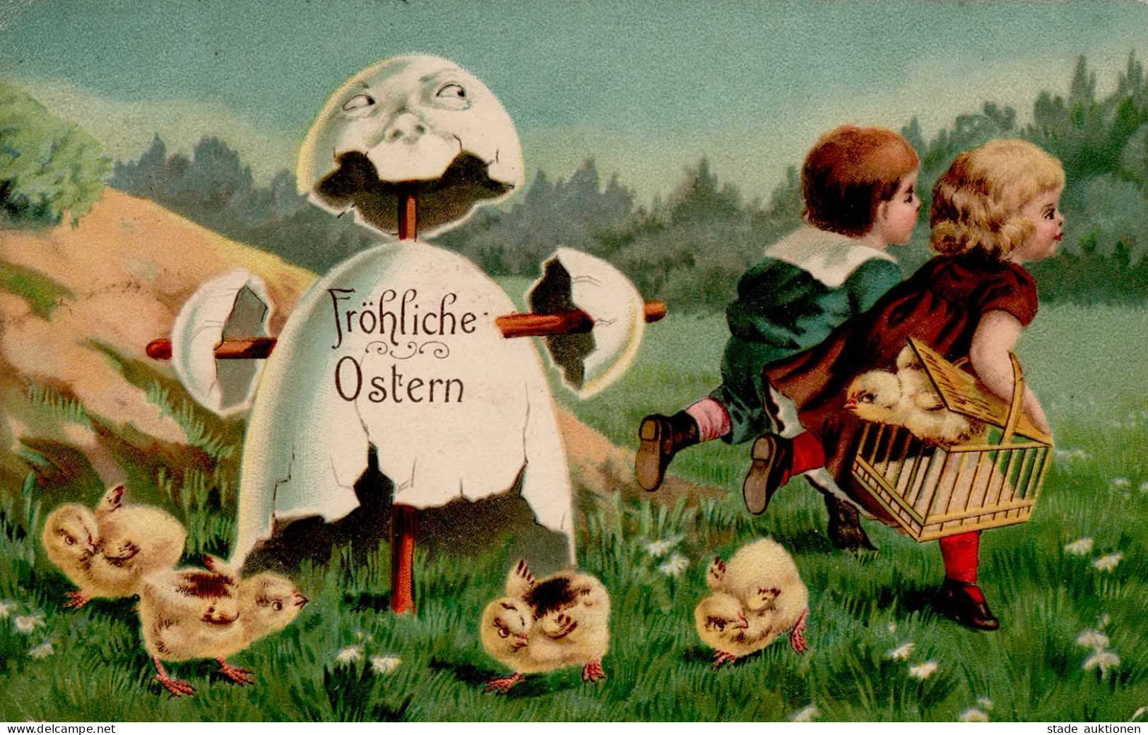 Ostern Fröhliche Ostern Küken Kinder 1929 I-II Paques - Ostern