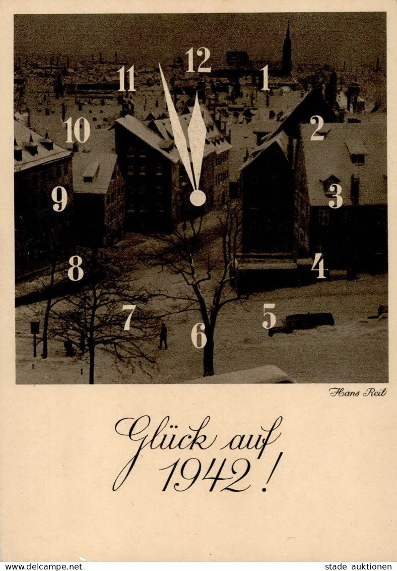 Neujahr Glück Auf 1942! Hans Reil I-II Bonne Annee - Nouvel An