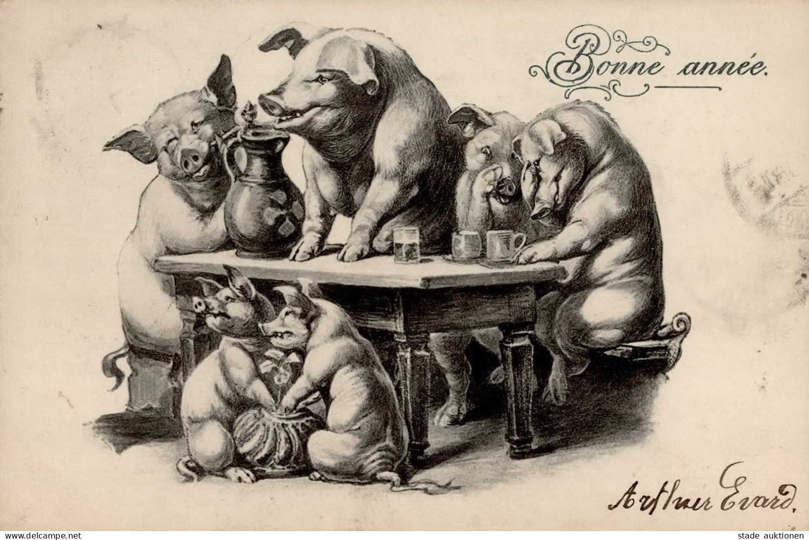 Schwein Vermenschlicht 1905 I-II Cochon - Autres & Non Classés