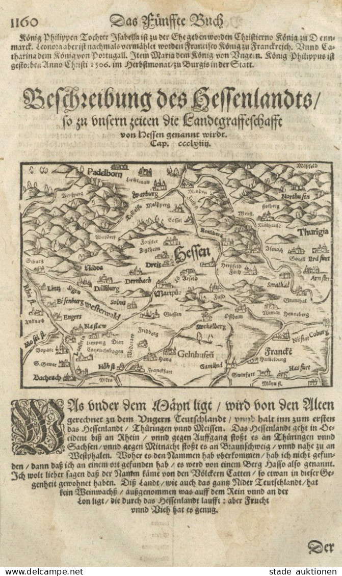 Adel Hessen Beschreibung Des Hessenlandts So Zu Unseren Zeiten Die Landgraffschafft Von Hessen Genennet Wirdt Von Münste - Storia