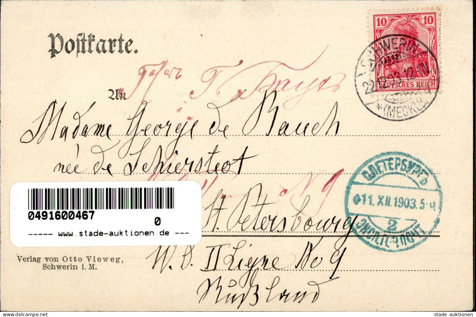 Adel Großherzog Friedrich Franz IV. Von Mecklenburg-Schwerin Prinzessin Alexandra Von Großbritannien 1903 I- - History