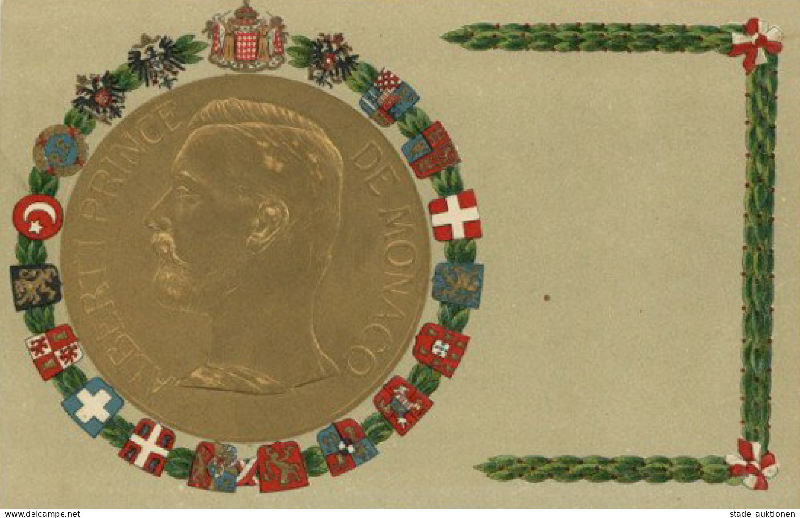 Adel Monaco Prinz Albert I Prägekarte I- - History