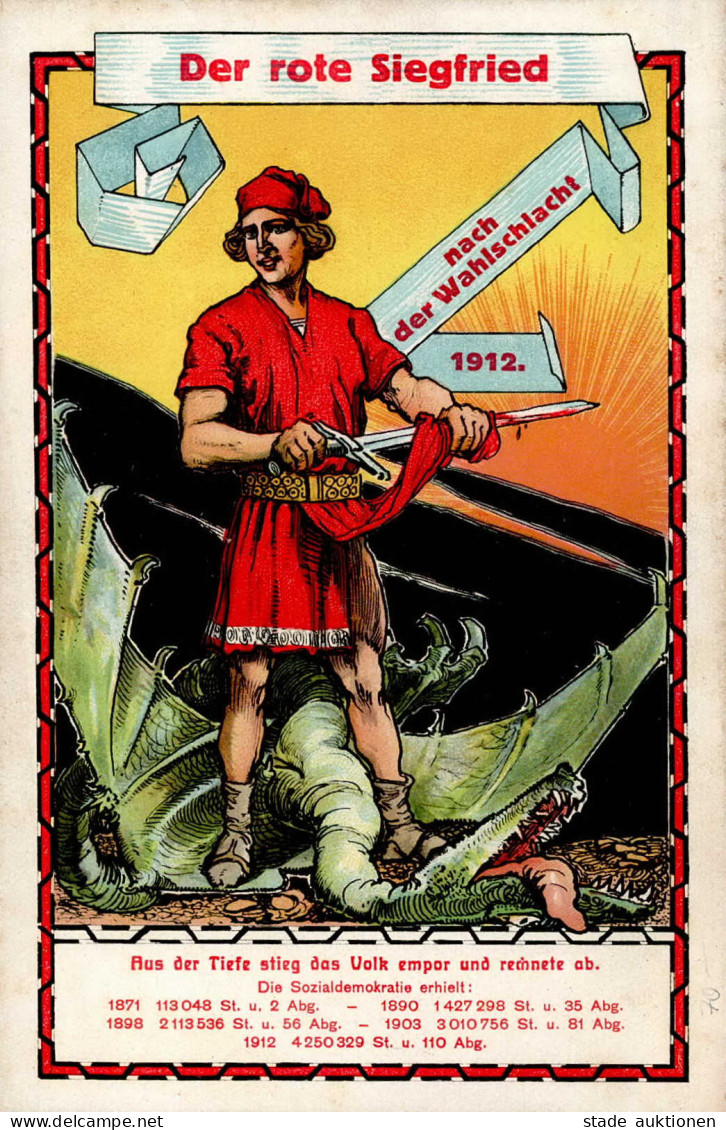 Politik Sozialdemokratie 1912 Der Rote Siegfried I-II - Ohne Zuordnung
