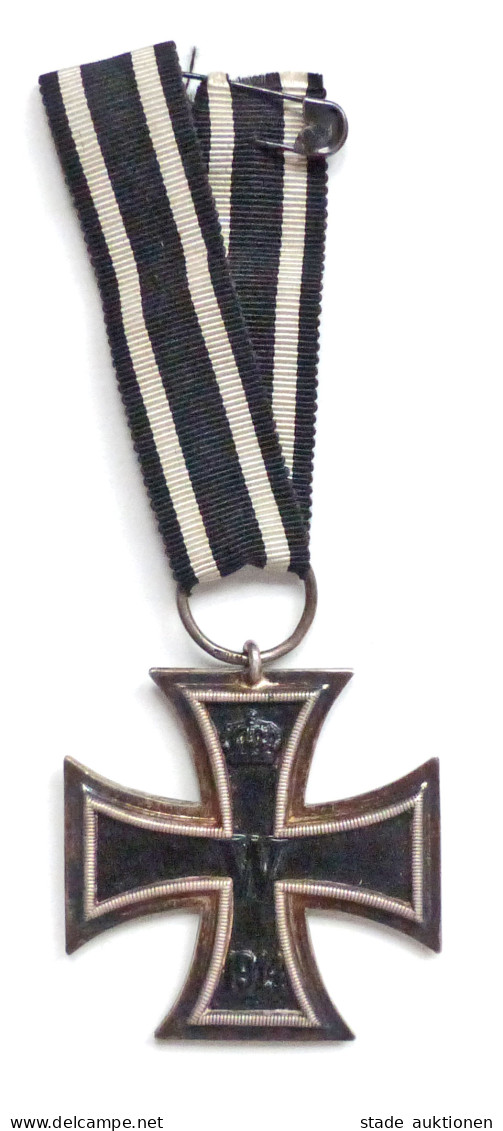 WK I Orden Eisernes Kreuz EK2 1914 Am Schmalen Band 15mm Ringpunze WILM Kern Magnetisch - Guerra 1914-18