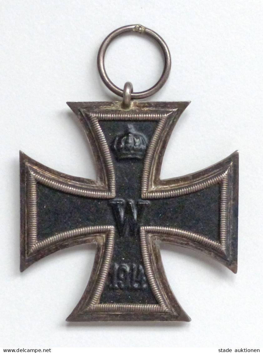 WK I Orden Eisernes Kreuz EK2 1914 Ringpunze Undeutlich Kern Magnetisch - Guerre 1914-18