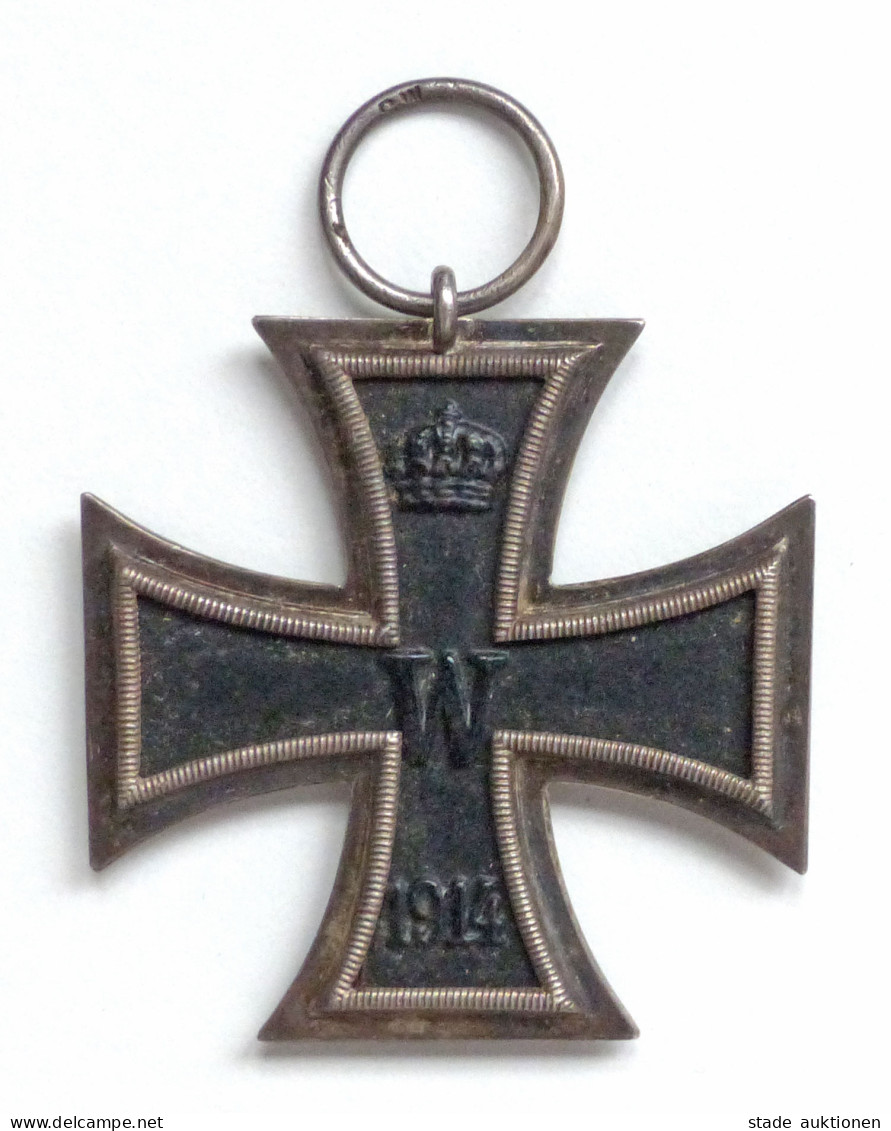 WK I Orden Eisernes Kreuz EK2 1914 Ringpunze Undeutlich SW? Kern Magnetisch - War 1914-18