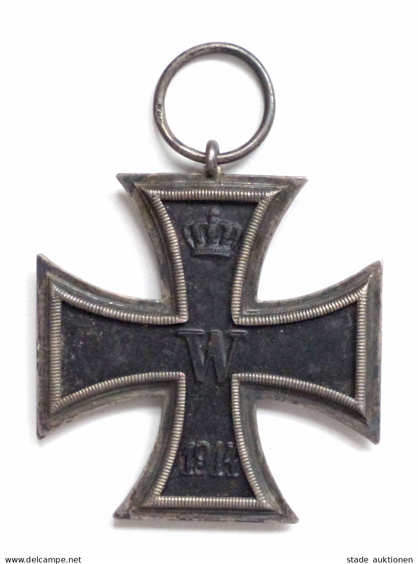 WK I Orden Eisernes Kreuz EK2 1914 Ringpunze Undeutlich WuS? Kern Magnetisch - Guerra 1914-18