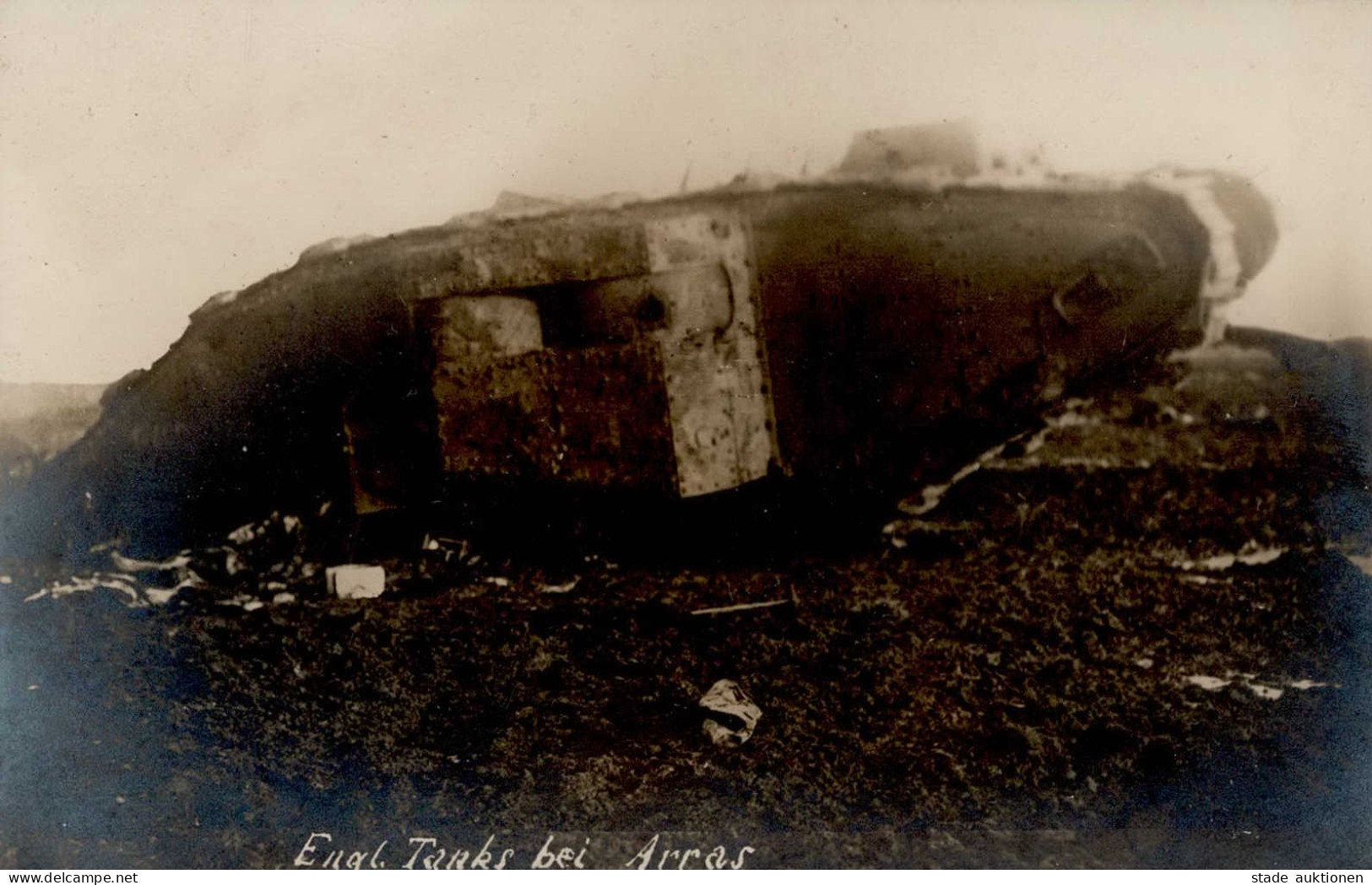 Panzer WK I Englischer Tank Fotokarte I-II Réservoir - Weltkrieg 1914-18