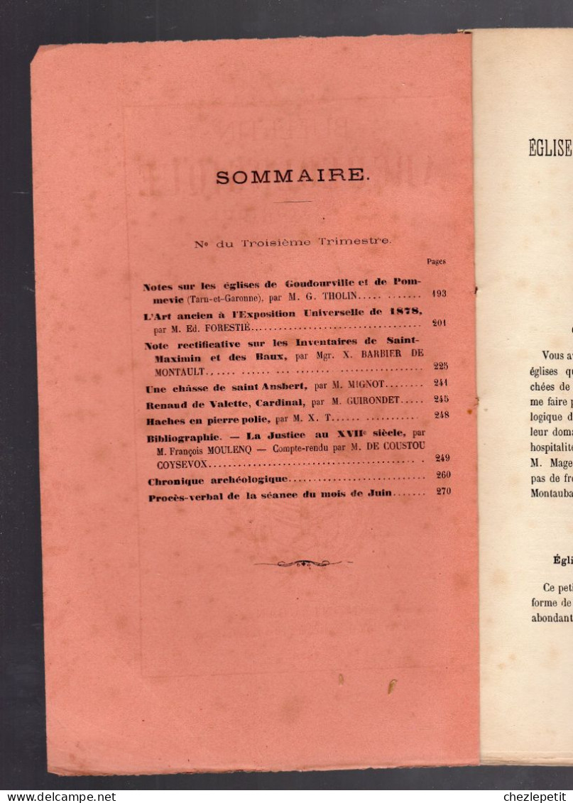 1878 Goudourville Pommevie Inventaires Saint Maximin Et Des Baux - Languedoc-Roussillon