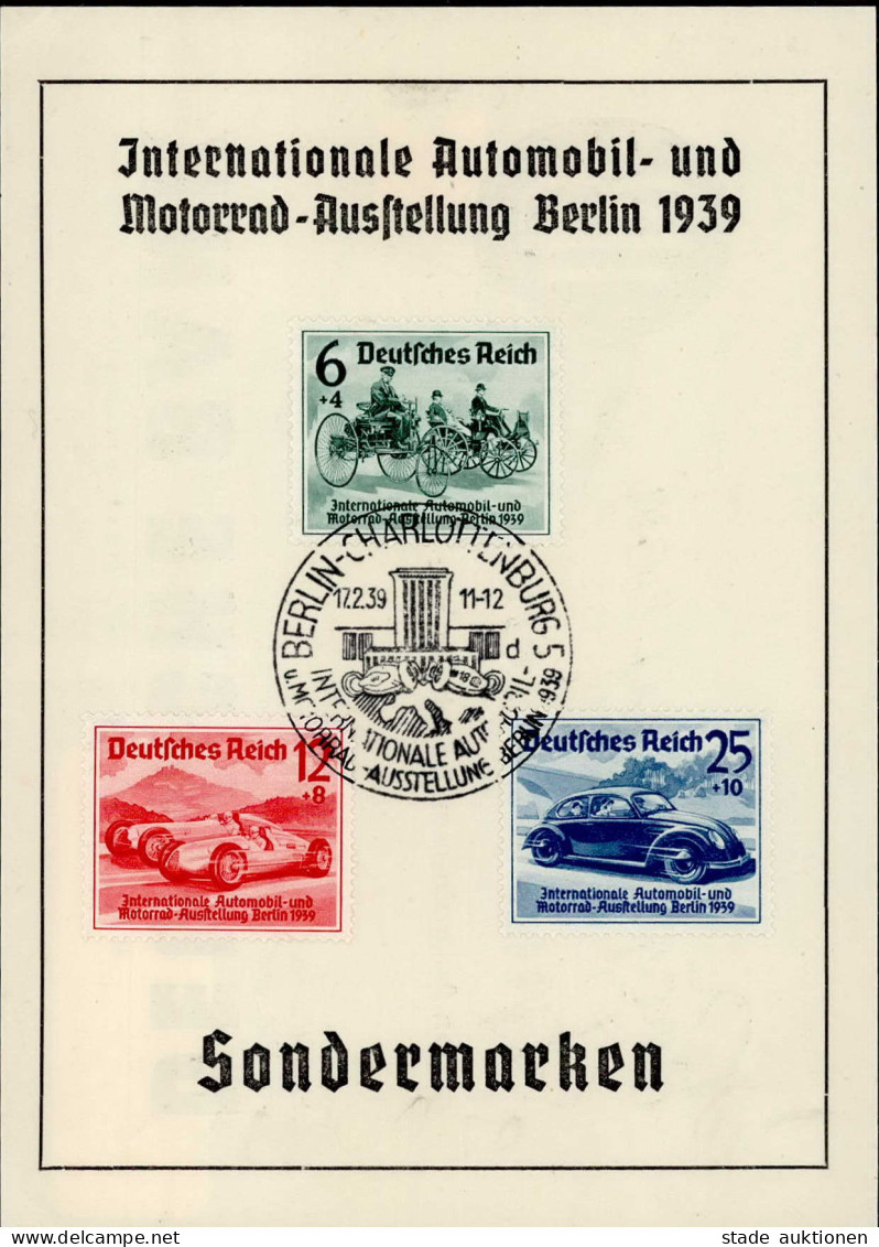 NS-GEDENKBLATT WK II - IAA BERLIN 1939 I - Guerra 1939-45