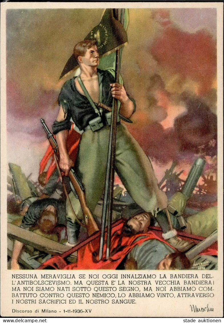 Propaganda WK II - ITALIEN Discorso MILANO I - Guerra 1939-45