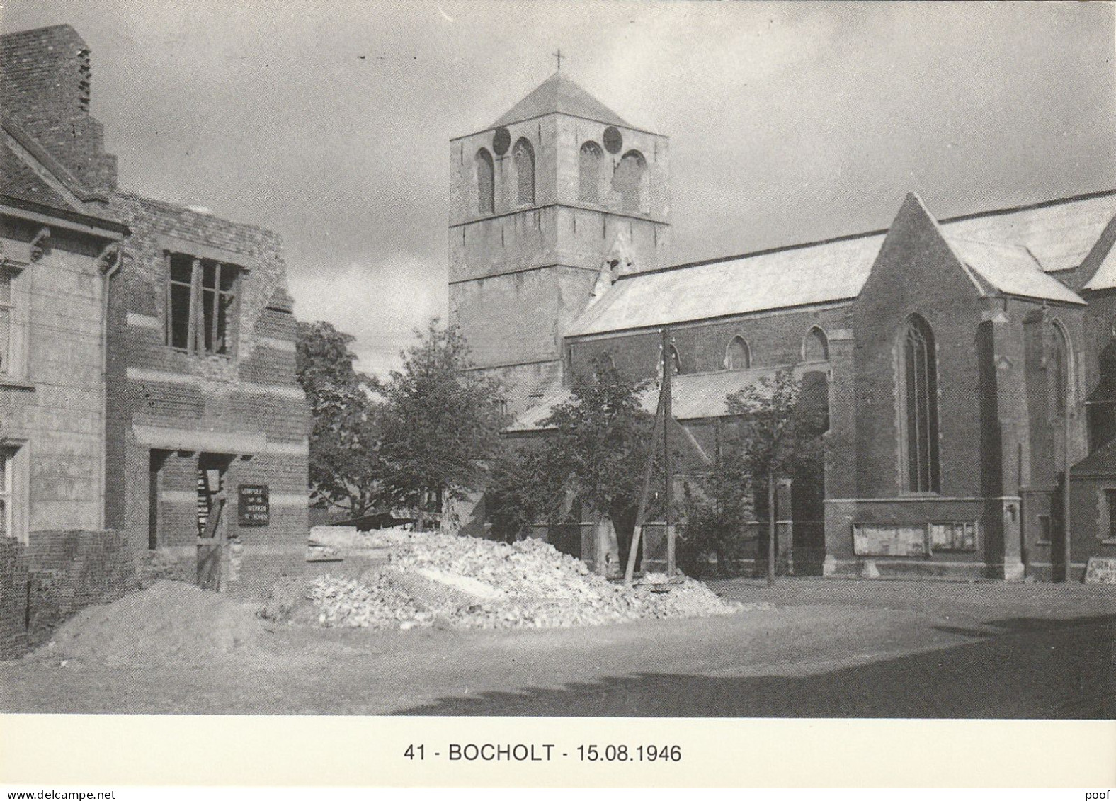 Bocholt : De Kerk Met Een Voorlopig Dak In 1946 - Bocholt