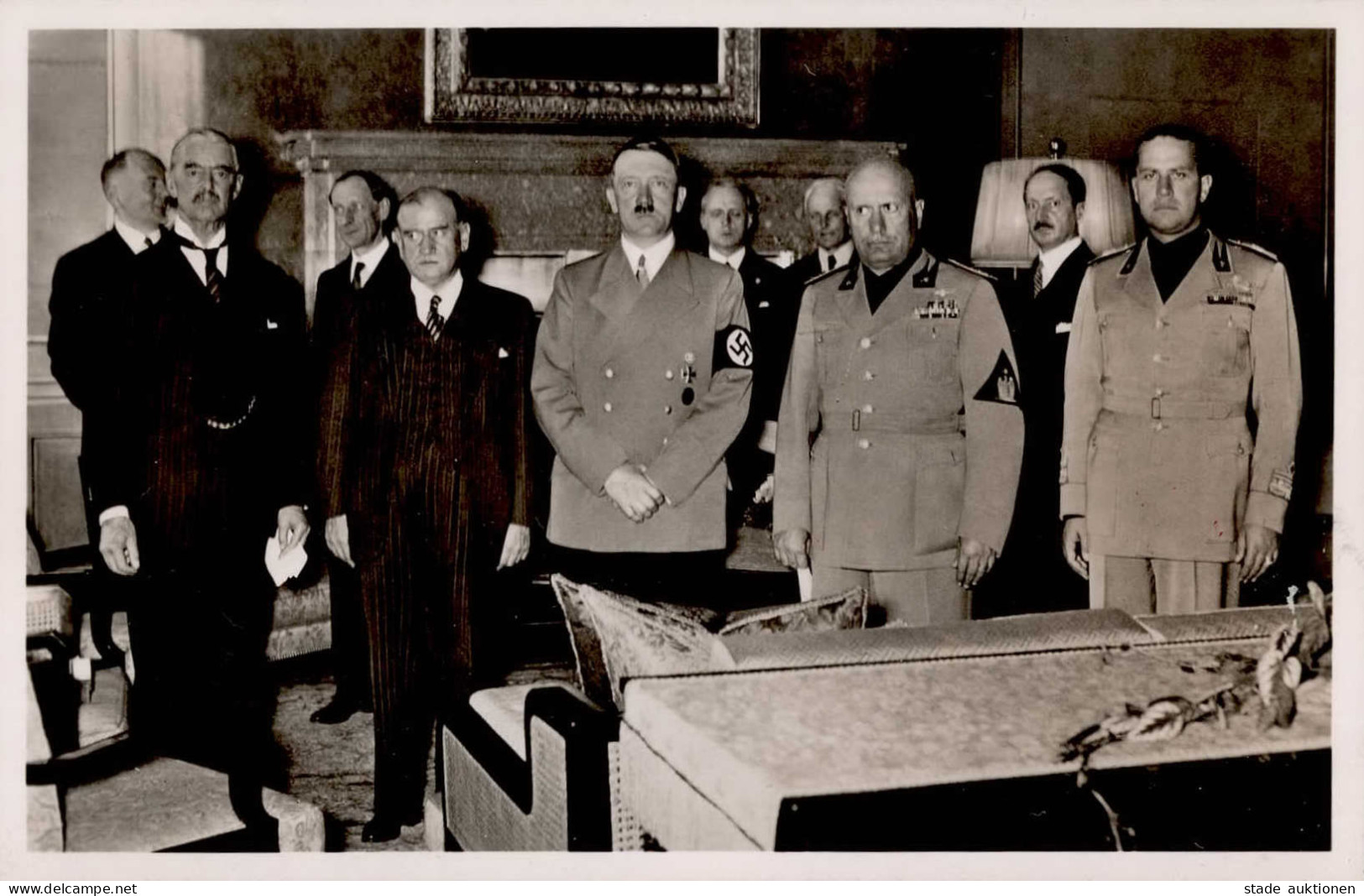 MUSSOLINI-HITLER WK II - PH S 4 VIERMÄCHTE-KONFERENZ MÜNCHEN 29.9.38 S-o I - Personnages