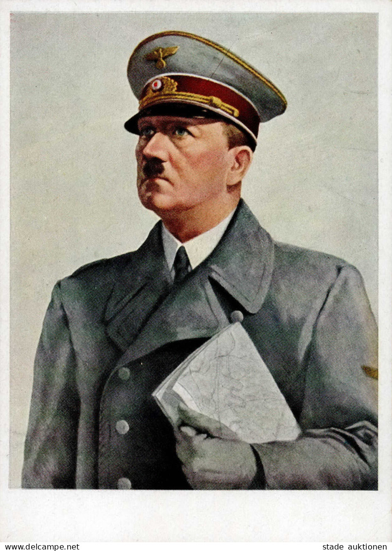 HITLER WK II - Der FÜHRER An Der FRONT Künstlerkarte Von L.Adam I - Personaggi