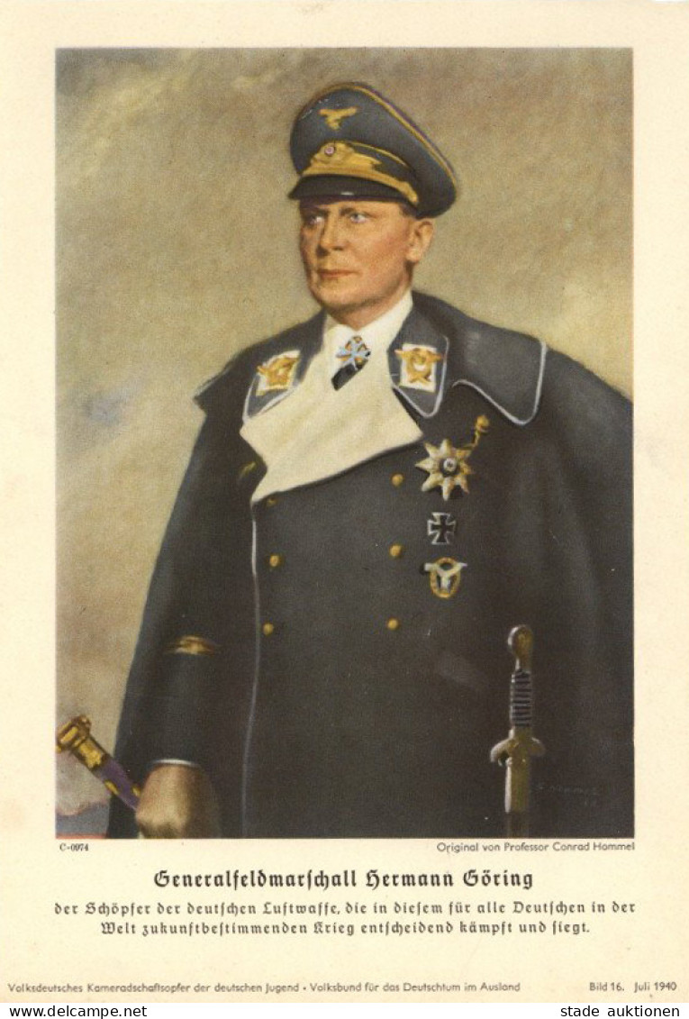 Göring VDA Generalfeldmarschall Hermann Göring Bild 16 Juli 1940 I-II - Personaggi