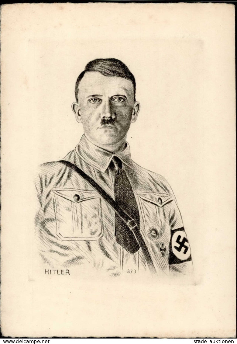 Original-Radierung HITLER WK II - Nr. 873 I - Personnages