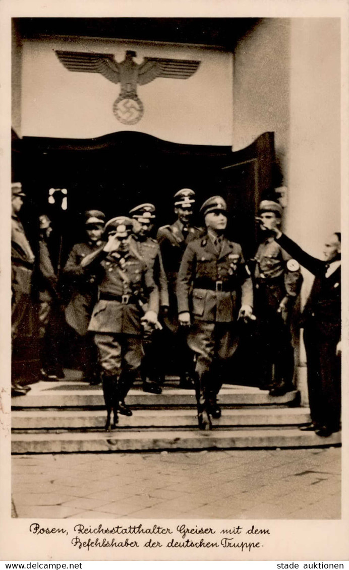 WK II Geisser Reichsstatthalter Mit Dem Befehlshaber Der Deutschen Truppe 1942 I-II - Personnages