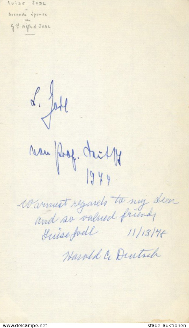 WK II Jodl, Louise Brief Mit Original Unterschrift I-II - Personen