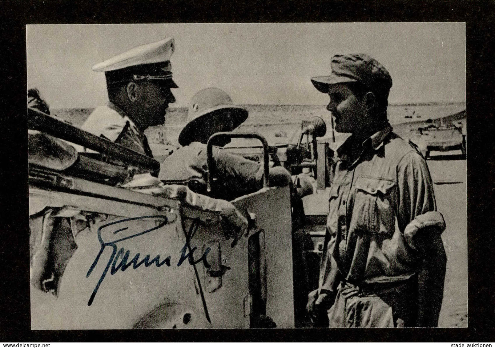 Ritterkreuzträger Ramcke, Hermann Bernhard General Der Fallschirmjäger UNTERSCHRIFT Auf Zeitungsfoto - Guerre 1939-45