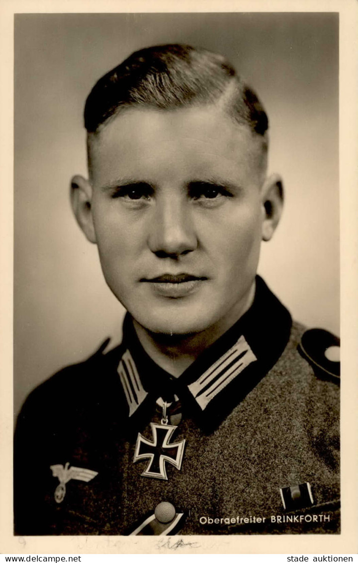 Ritterkreuzträger Brinkforth Obergefreiter PH Nr. 1519 I-II - Guerre 1939-45