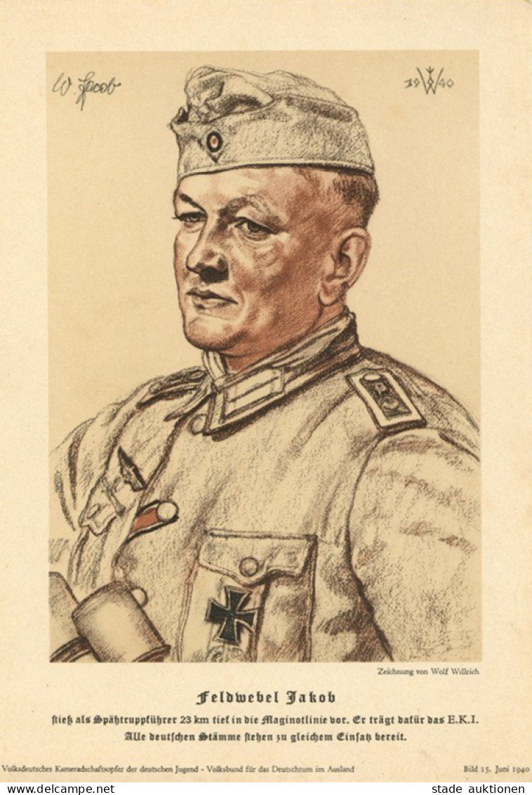 VDA Feldwebel Jakob Bild 15 Juni 1940 I-II - Guerre 1939-45